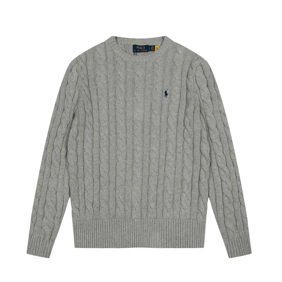 P200 RALPH LAUREN Ralph Lauren twelve-color classic small label embroidery round neck long-sleeved knitted sweater top, pure original high-density LOGO embroidery on the chest, original 1:1 customization of tag accessories. It is made of pure cotton yarn and multi-knitted, pure cotton is skin-friendly and comfortable, small braided round neck sweater with small label war horse embroidery🐎High quality. Follow the blogger to learn how to wear it! Let’s buy a Ralph Lauren cable sweater. It’s a super hard-to-find series after it became popular. It’s hard to find one on the official website. It’s simple and practical, has a lazy and loose feel, soft and delicate feel, and has a loose fit. Whether worn alone or layered, you can wear a simple one to create different styles of fashion!   Color: white, black, navy (white label), gray (white label), pink, red, khaki, blue, apricot, navy (red label), gray (black label), coffee Size: S M L XL